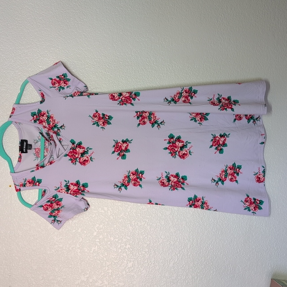 Joe Boxer, Floral Kids Dress,Colors: Purple,Pink, Green Size Small